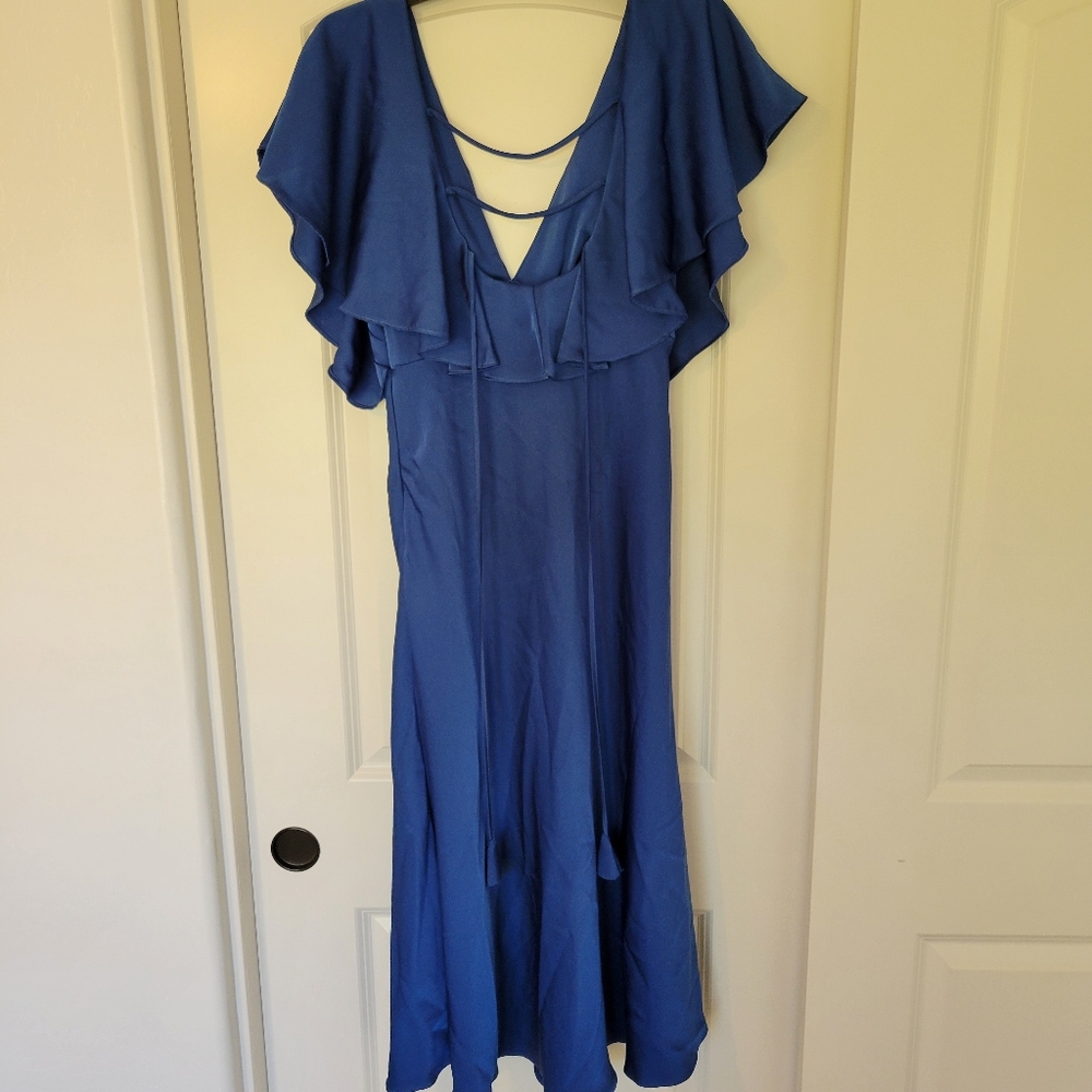 Anthropologie Sachin + Babi Royal Blue Midi Dress Size 6 - Picture 5 of 7